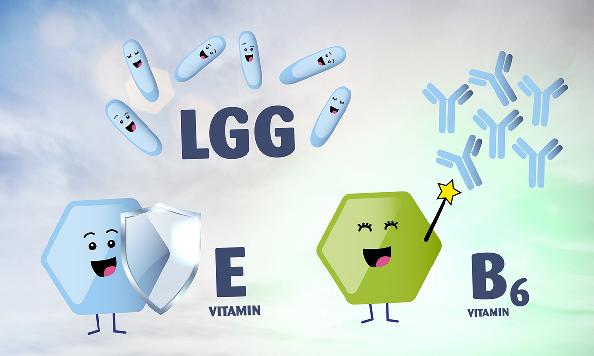 LGG, vitamin E i vitamin B6